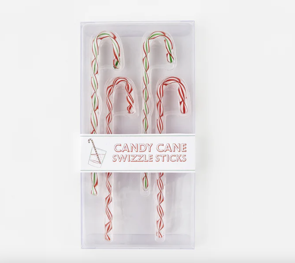 Cocktails with Santa Stir Sticks in Gift Box - Set of 4