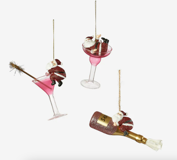 Cheers Santa Ornament