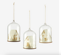 Glass Dome Paper House Ornament