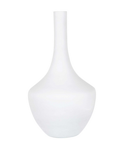 White Matt Glass Vase