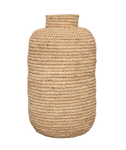 Raffia Cylindrical Vase