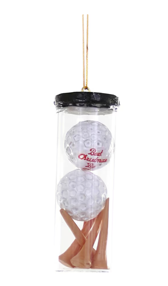 "Golf Balls and Tees" Ornament