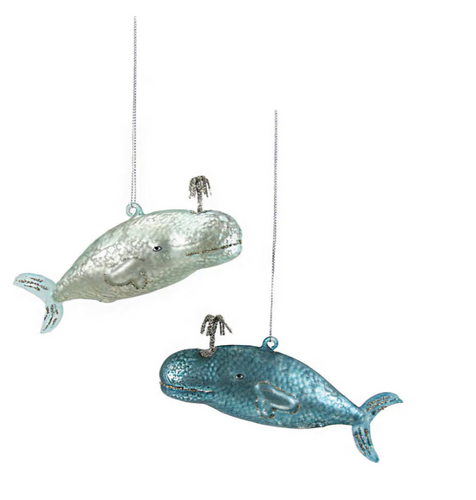 Victorian Whale Ornament/ 2 colors