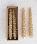 10"H Unscented Tree Shaped Taper/ Gold