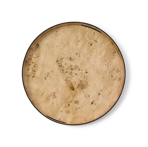 Burled Pattern Round Tray