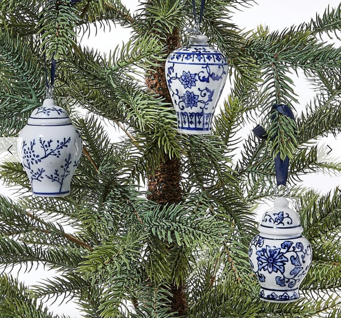 Blue and White Temple Jar Ornament / 3 Available Designs