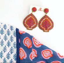 Load image into Gallery viewer, Jaipur Earrings in Pink/Orange/Gold