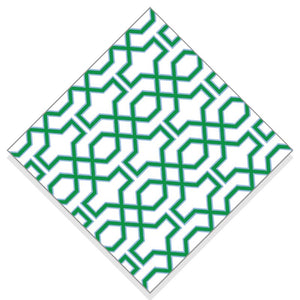 WH Paper Cocktail Napkins | Green Trellis