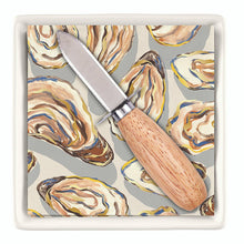 Load image into Gallery viewer, Ceramic Napkin Tray with Shucker - Oysters