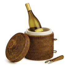 Load image into Gallery viewer, Burma Rattan Ice Box &amp; Tongs