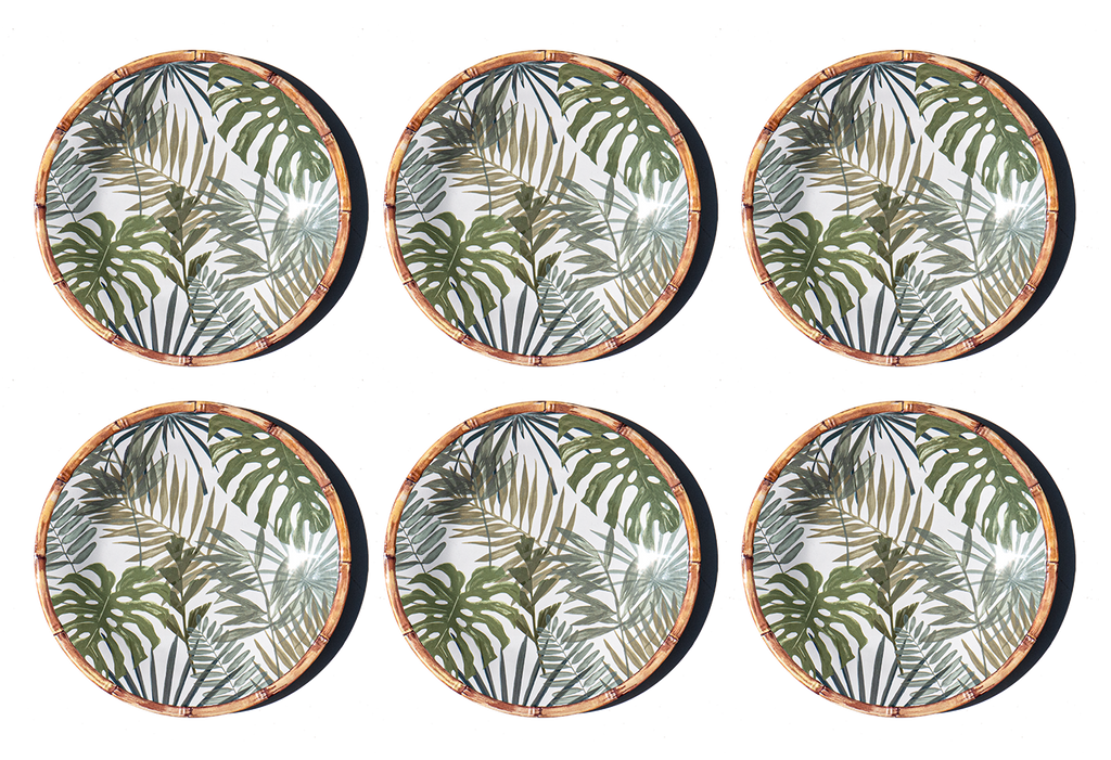 Rainforest Palm Microwavable Melamine Dinnerware Collection: Dinner Plate