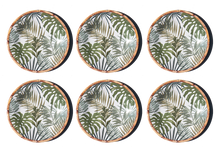 Load image into Gallery viewer, Rainforest Palm Microwavable Melamine Salad Plate/ Set of 6