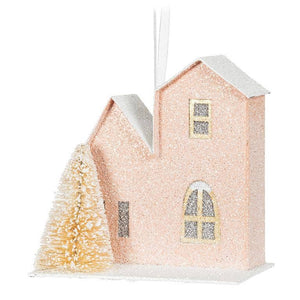 Pastel House & Tree Ornament