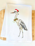 Holiday Heron Kitchen Towel