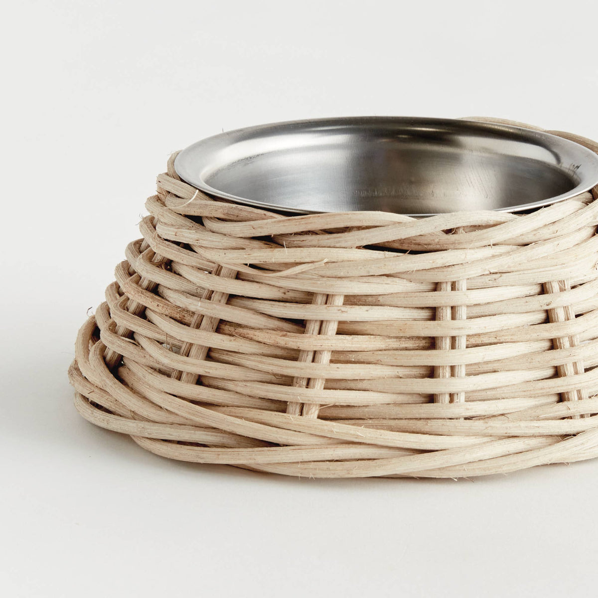 Normandy Rattan Pet Bowl Small, Gray