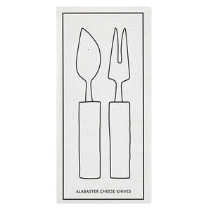 Alabaster Cheese Knives - Set of 2