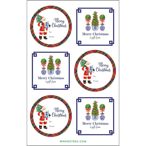 Chinoiserie Christmas Gift Sticker Sheets