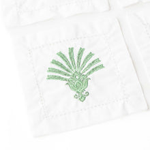 Load image into Gallery viewer, Deco Palm Embroidered Cocktail Napkin Set of 4
