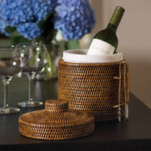 Load image into Gallery viewer, Burma Rattan Ice Box &amp; Tongs