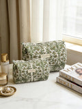 Quilted mother-daughter toiletry bags/ Vert