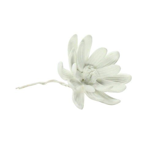 Mini Bone China Curled Magnolia Flower - White