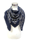 Large Woolen Square Bandana/ Blue