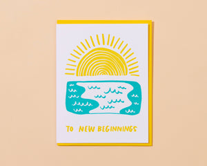 "New Beginnings" Letterpress Greeting Card