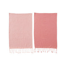 Load image into Gallery viewer, Turkish Hand Towel w/ Stripe and Fringe