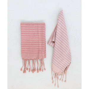 Turkish Tea Towel w/ Stripe and Fringe