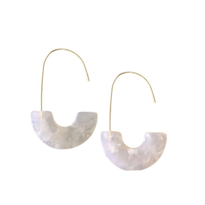 White Tortoise Earrings