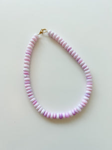 Cotton Candy Lilac Pink Opal Necklace