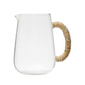 Glass Pitcher w/ Natural Wrapped Handle