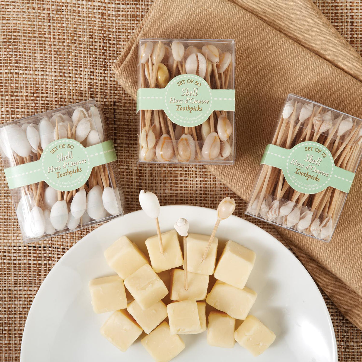 Seashell Hors D'Oeuvre Picks in Gift Box