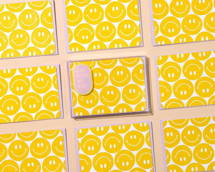 Smiley Faces Notecards Set of 8