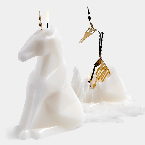 PyroPet Einar White (Scented) - Unicorn Candle
