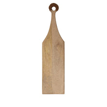 Load image into Gallery viewer, Mango Wood Cutting Board w/ Braided Leather Handle