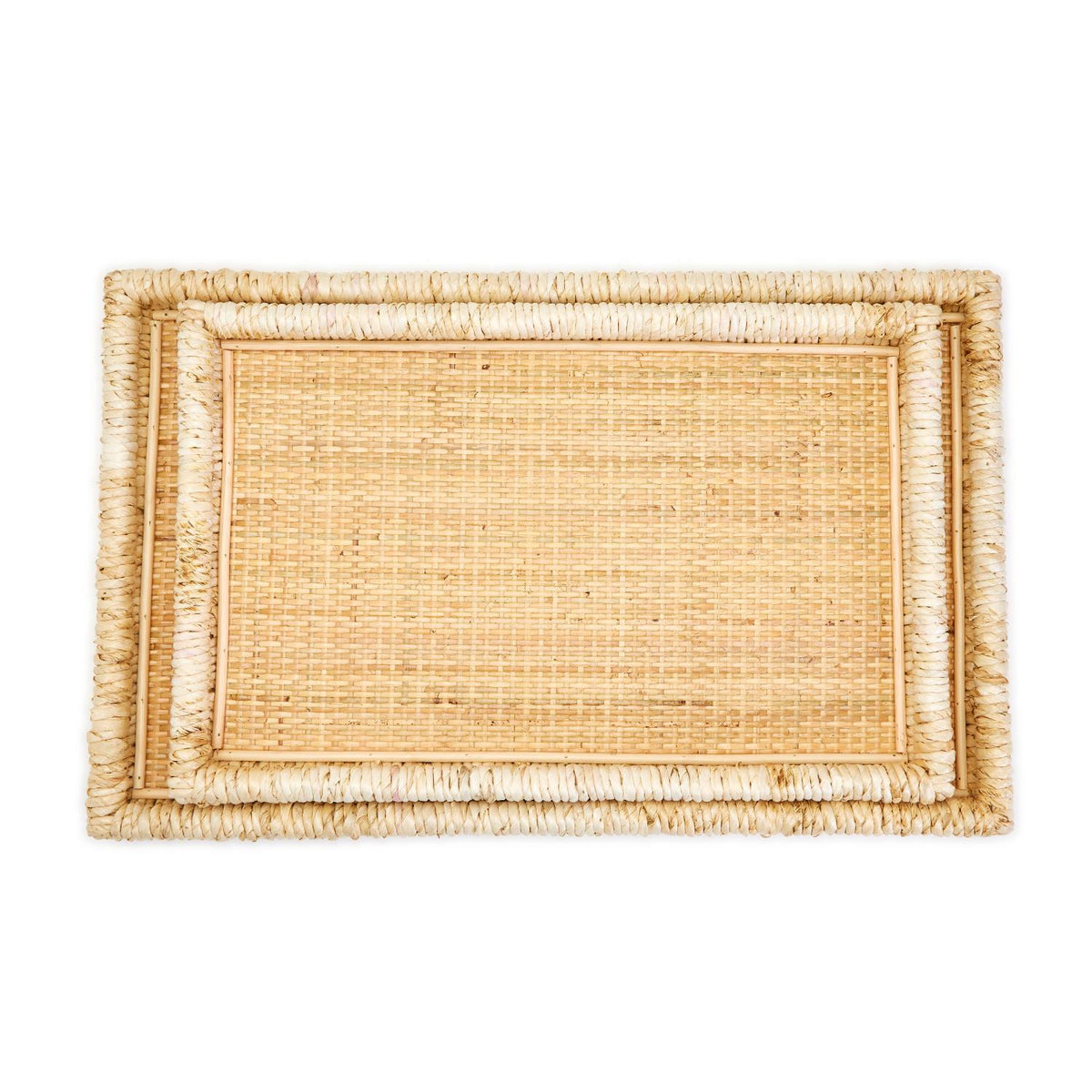 Rattan and Corn Bract Leaf Trays