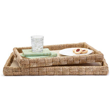 Load image into Gallery viewer, Sea Grass and Rattan Decorative Rectangular Tray