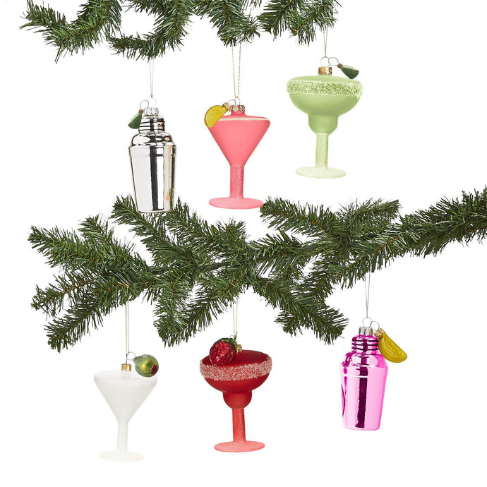 Cocktail Hour Christmas Ornaments
