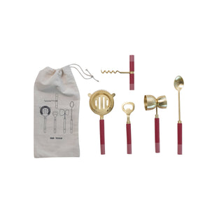 Brass Bar Tools w/ Resin Handles