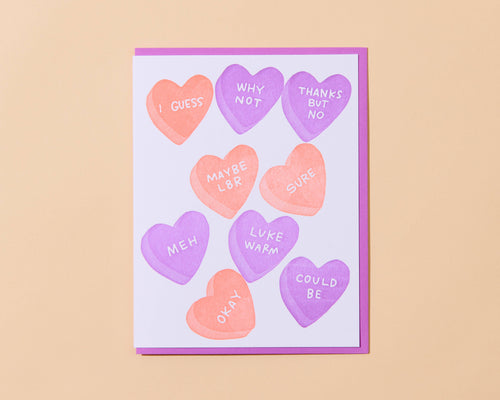 Candy Hearts Valentine Card