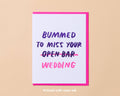 "Open Bar Wedding" Letterpress Greeting Card