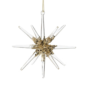 3D Glass Snowflake Ornaments/ 2 Sizes