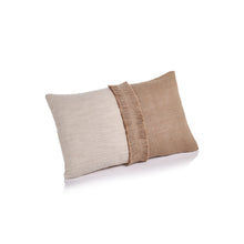 Load image into Gallery viewer, Two Tone Cotton and Jute Throw Pillow