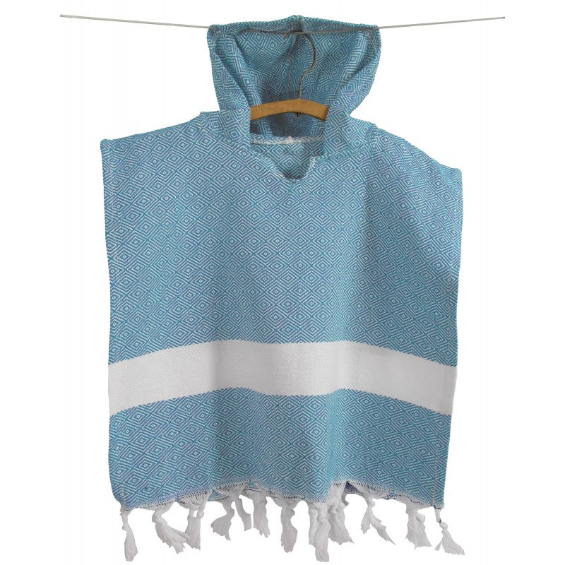 Kids Solid Band Surf Hooded Beach Towel