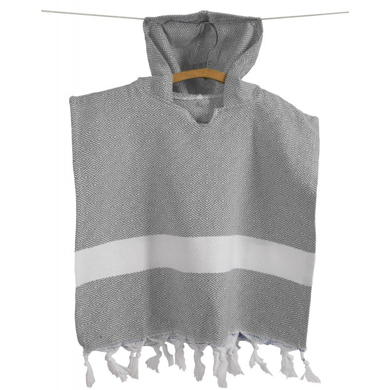 Kids Solid Band Surf Hooded Beach Towel