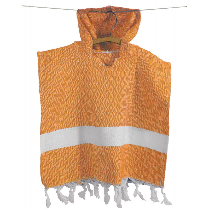 Kids Solid Band Surf Hooded Beach Towel