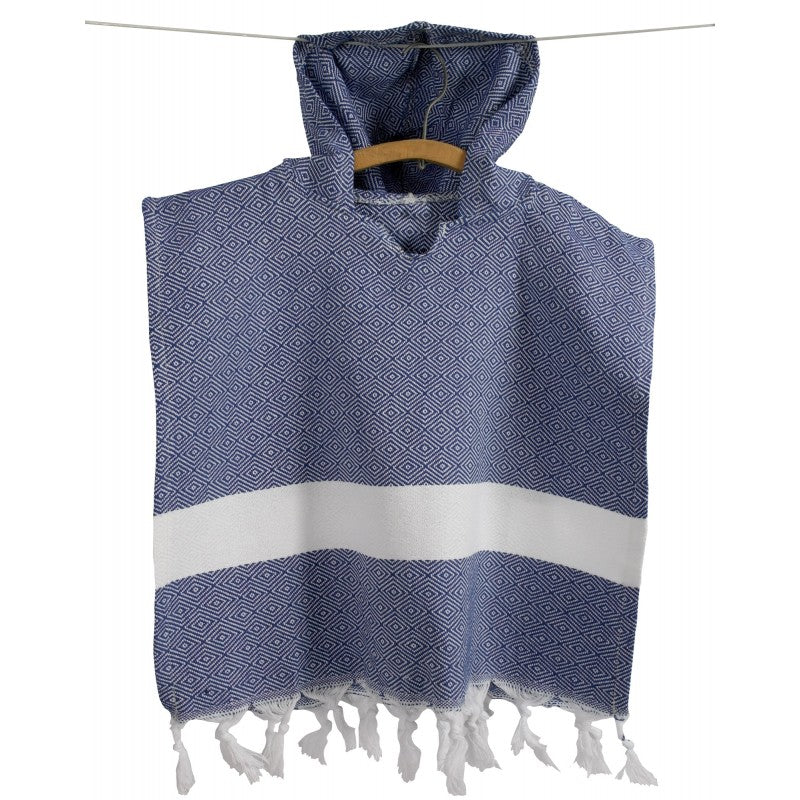 Kids Solid Band Surf Hooded Beach Towel