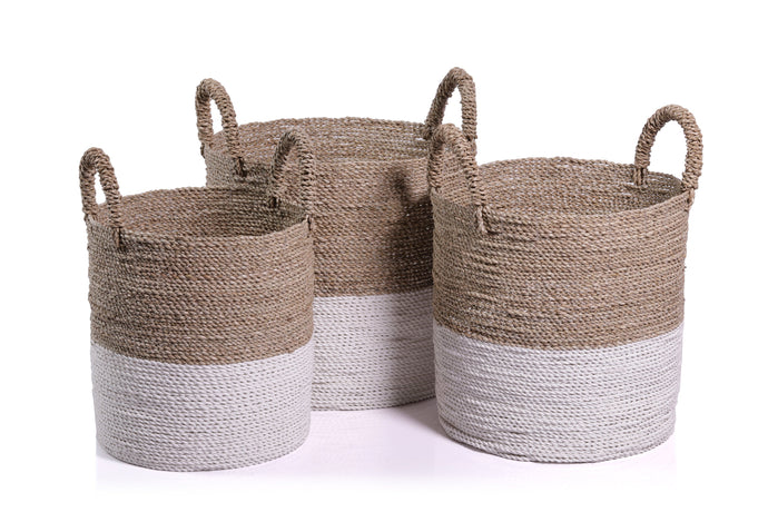 Two Tone Seagrass Baskets