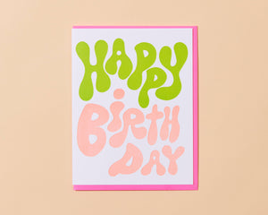 "Bubble Birthday" Letterpress Greeting Card